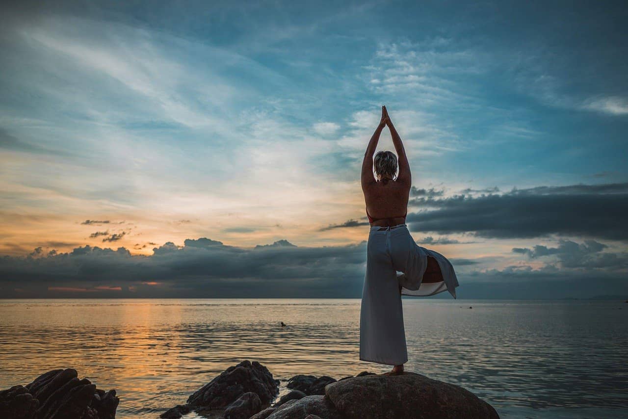 Woman Over 50 Doing Yoga Pose