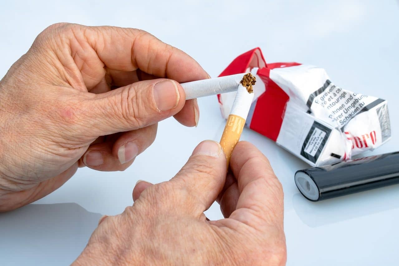 Breaking a Cigarette to Quit Smoking