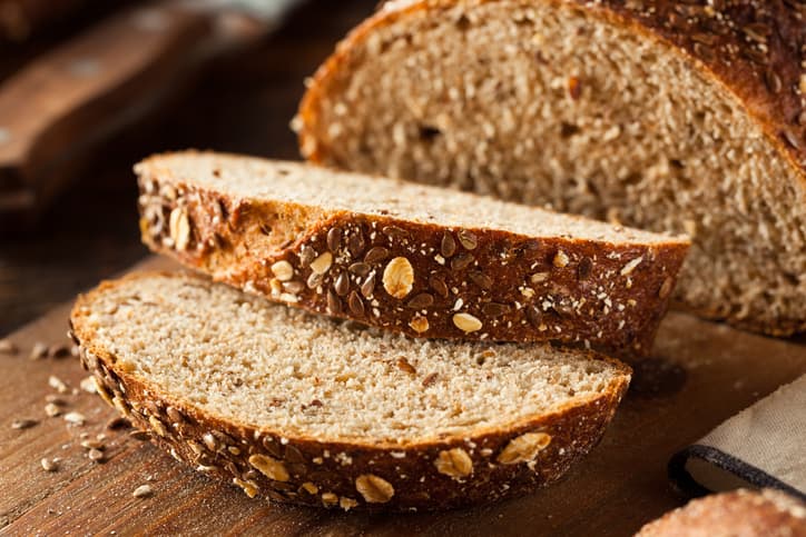 Sliced whole grain bread