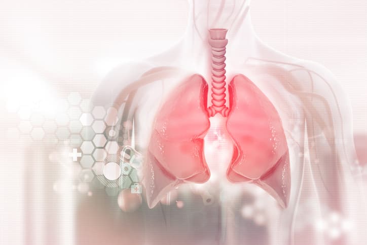 Illustration of Human lungs on scientific background